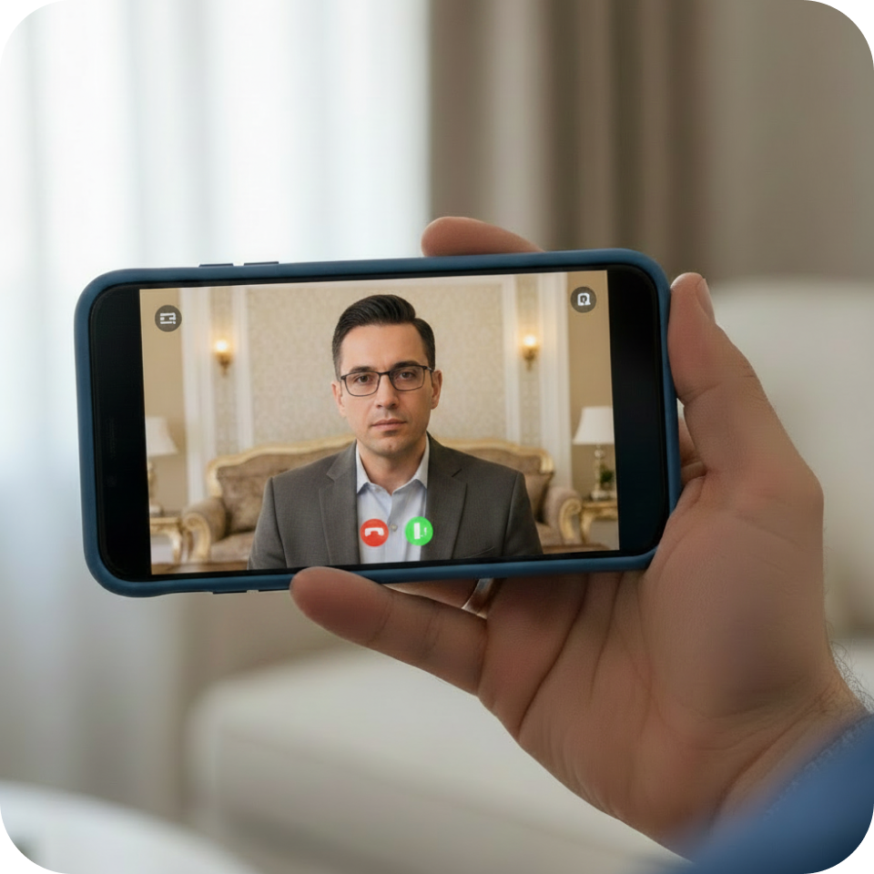 A video call from someone posing as an official