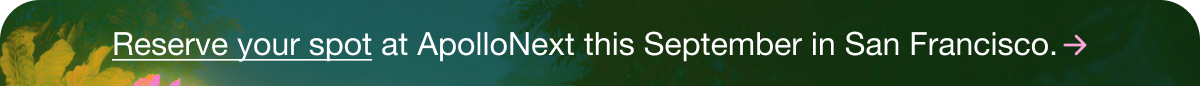 Apollo Next 2026 event banner